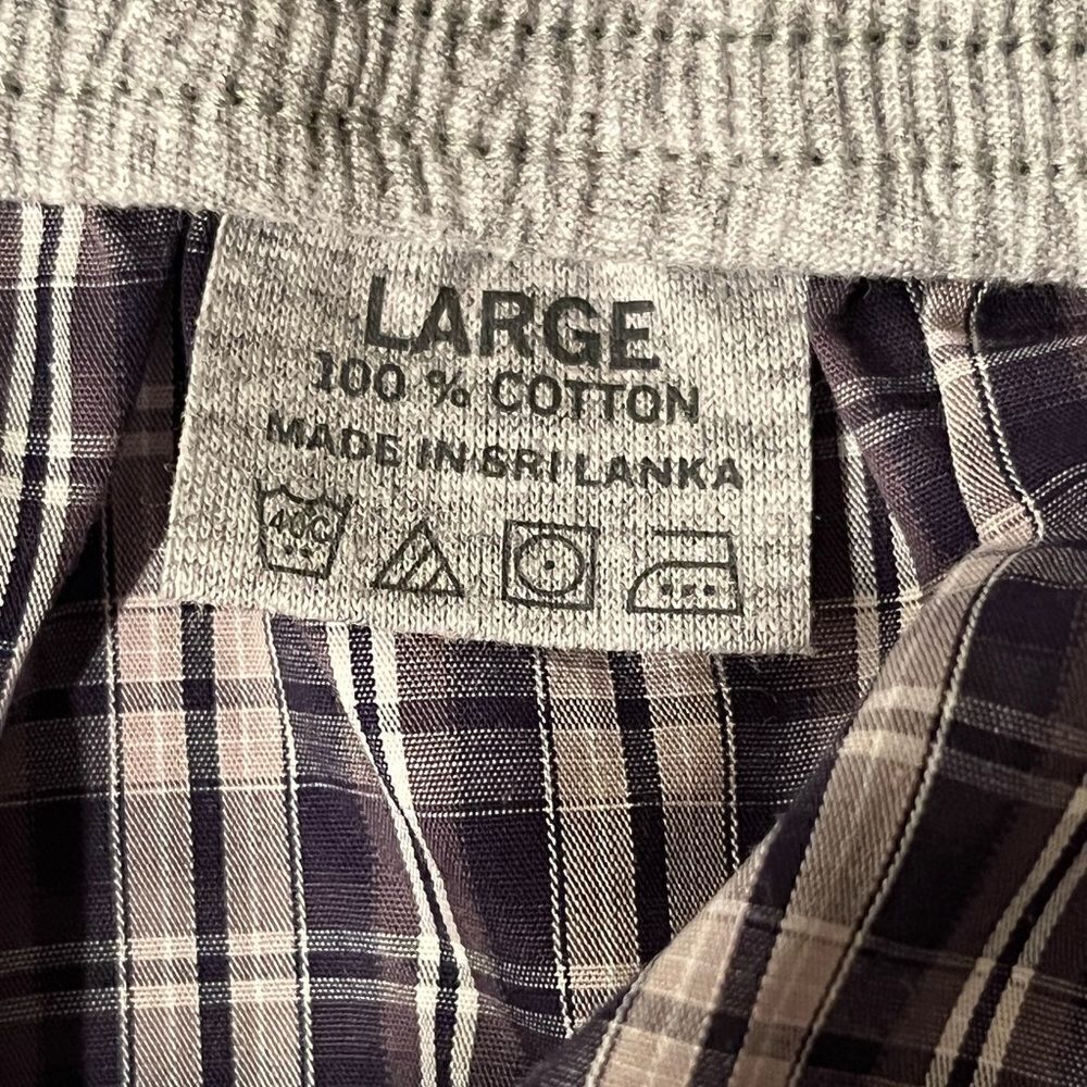 NWT Michael Kors Men’s Blue and White Plaid Sleepware Bottoms (L) - Picture 6 of 6